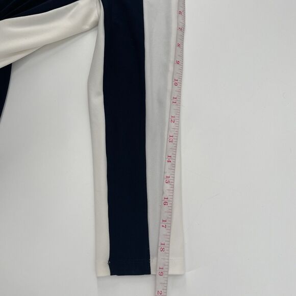 Lauren Ralph Lauren Womens Dress Sz 6 Navy Ivory Colorblock Stretch Knee Length - Picture 10 of 10